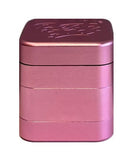 Best Buds ''The Cube'' Square Aluminium Grinder Pink (50mm)