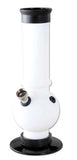Black Leaf Acrylic Sturdy Bong White