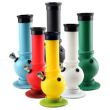 Black Leaf Acrylic Sturdy Bong White