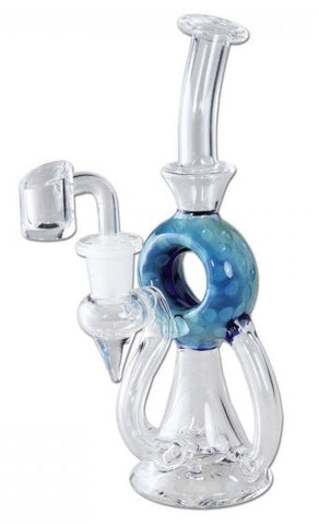Black Leaf '"Blue Donut'' Dab Rig Rycycler Bong