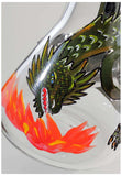 Black Leaf ''Dragon'' Hand Painted Flask Bong