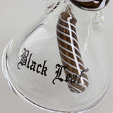 Black Leaf Oil Bong Dab Rig Black White