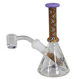 Black Leaf Oil Bong Dab Rig Orange/White