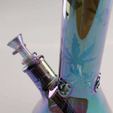 Black Leaf ''Purple Rainbow'' Flask Ice Bong