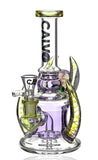 Calvo ''Yellow Horn'' Recycler Bong Purple/Yellow