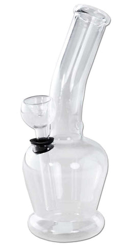 Black Leaf Glass Mini ''Curved''  Basic Bong