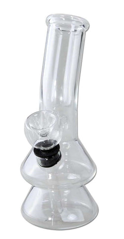 Black Leaf Glass Mini ''Rippled'' Basic Bong