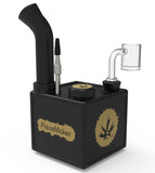 Piecemaker ''Cube'' Silicone Dab Rig Black