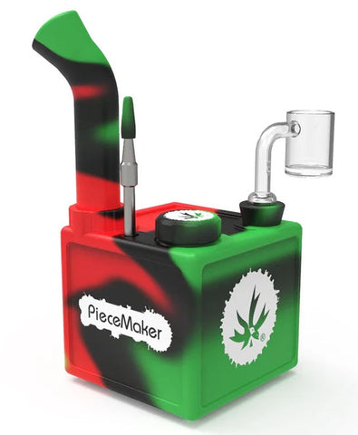 Piecemaker ''Cube'' Silicone Dab Rig Swirl