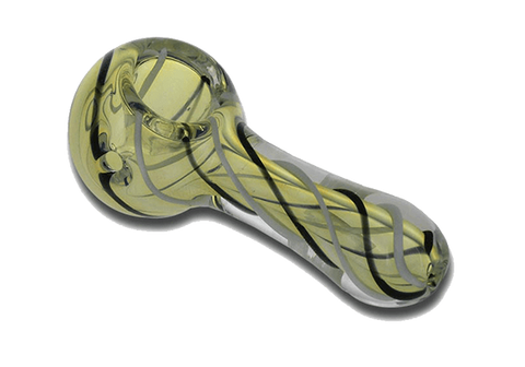 Black&Green Spiral Glass Pipe