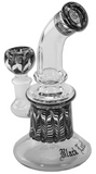 Black Leaf Black Glass Bubbler