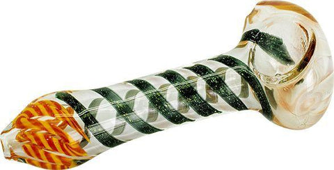 Colour Changing Glass Pipe - Orange/Black