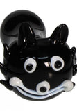 Glass 'Cat' Hand Pipe - Black