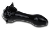Glass 'Cat' Hand Pipe - Black