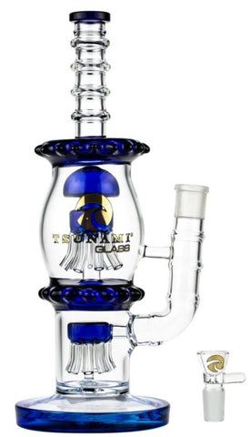 Tsunami "Jelly Fish" Double Sprinkler Percolator Bong