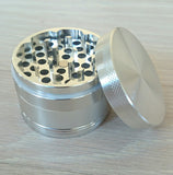 Aluminium Grinder 4 parts 55mm - Silver - Puff Puff Palace