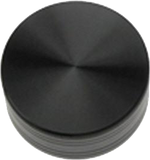 Anodised Grinder 50mm 2 parts - Black - Puff Puff Palace