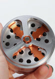 Black Leaf Propeller 4 Part Grinder - 62mm Silver