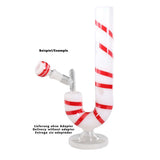 Black Leaf ''Candy Cane'' Glass Bong