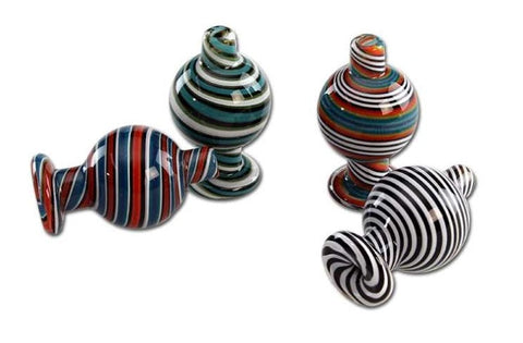 Black Leaf ''Spiral'' Carb Cap - 4-Pack Colour Mix