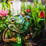 Black Leaf ''Frog King'' Small Glass Bong
