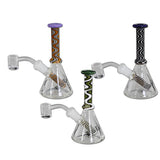 Black Leaf Oil Bong Dab Rig Black White