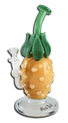 Black Leaf Pineapple Glass Bong