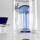 Black Leaf Triple 8-Arm Percolator Bong Grey
