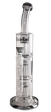 Black Leaf Triple 8-Arm Percolator Bong Grey