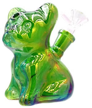 Black Sheep ''Frenchie'' Dog Mini Glass Bong - Green