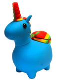Black Sheep ''Rasta Unicorn'' Blue Silicone Pipe