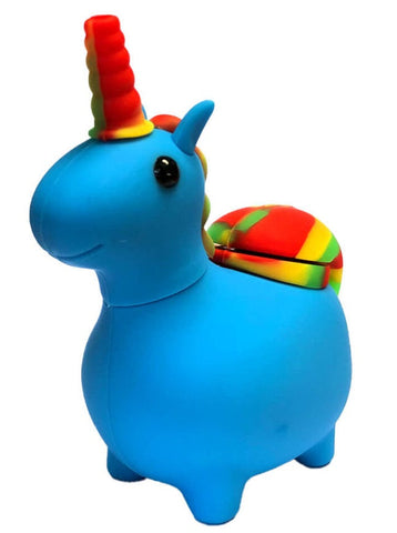 Black Sheep ''Rasta Unicorn'' Blue Silicone Pipe