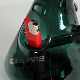 Blaze ''Fire/Ice'' Bong With Lighter Holder Turquoise