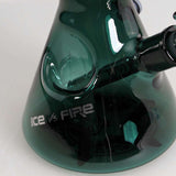 Blaze ''Fire/Ice'' Bong With Lighter Holder Turquoise