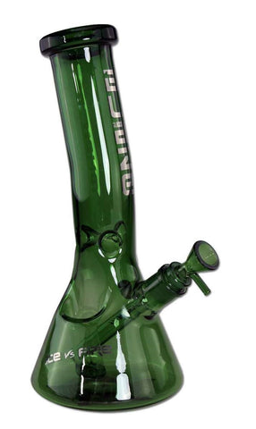 Blaze ''Fire/Ice'' Bong With Lighter Holder Green