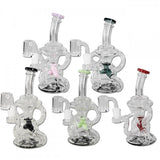 Blaze Dab Rig Recycler Bong Black