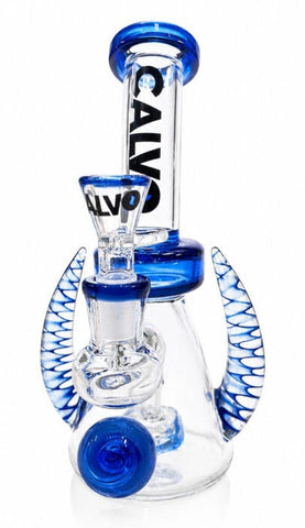 Calvo ''Blue Horn'' Glass Percolator Bong