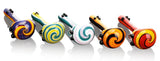 Calvo ''Thin Spoon'' Glass Smoking Pipe - Yellow/Green