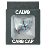 Calvo ''Stripe'' Glass Carb Cap Blue/Red