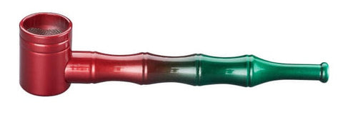 Champ High ''Seahorse'' Metal Smoking Pipe - Red/Green