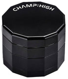 Champ High ''Dodecagon'' Metal 4-Part Herb Grinder 50mm - Black