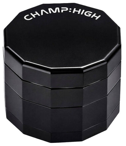 Champ High ''Dodecagon'' Metal 4-Part Herb Grinder 50mm - Black