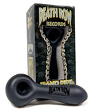 Death Row Records ''Sandblasted'' Small Glass Spoon Pipe Black