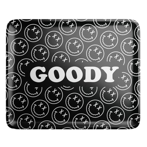 Goody Glass ''Pattern'' Rolling Tray Large Black