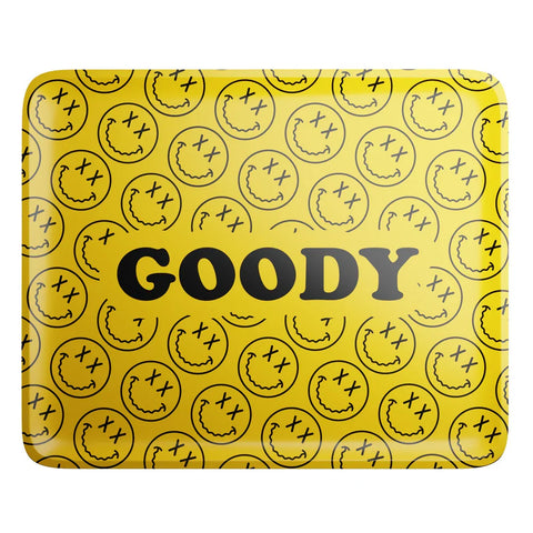 Goody Glass ''Pattern'' Rolling Tray Large Yellow