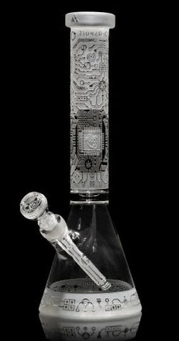 Milkyway ''Circuitboard'' Beaker Bong - Clear