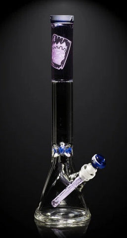 Milkyway ''Skull Ace Card'' Beaker Bong - Purple