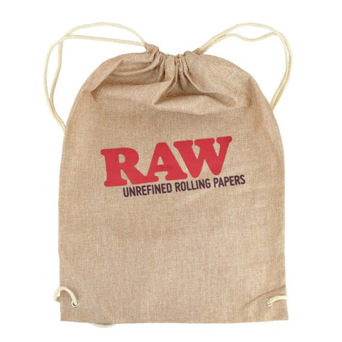 RAW Drawstring Cotton Storage Bag Beige