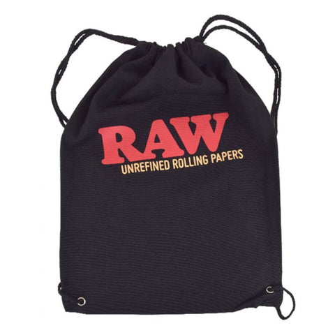 RAW Drawstring Cotton Storage Bag Black