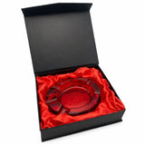 RAW ''Ruby'' Thick Red Glass Ashtray with Giftbox